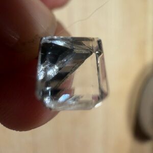 Clear Square Cut Crystal Accent Stone